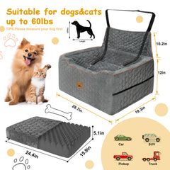 Melafa365 dog car seat side pockets store treats and toys during travel