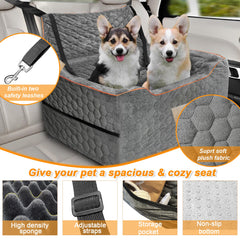 Melafa365 dog car seat thick cushion delivers plush support on long trips