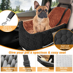 melafa365 dog car seat with washable cover simplifies post-trip cleaning.