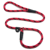 Mendota Pet slip leash collar combo in black ice red, 1/2 inch by 4 feet, ideal for training
