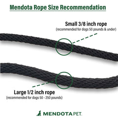 Mendota Pet Slip Leash oil-tanned-leather splice showcases classic detail and comfortable grip