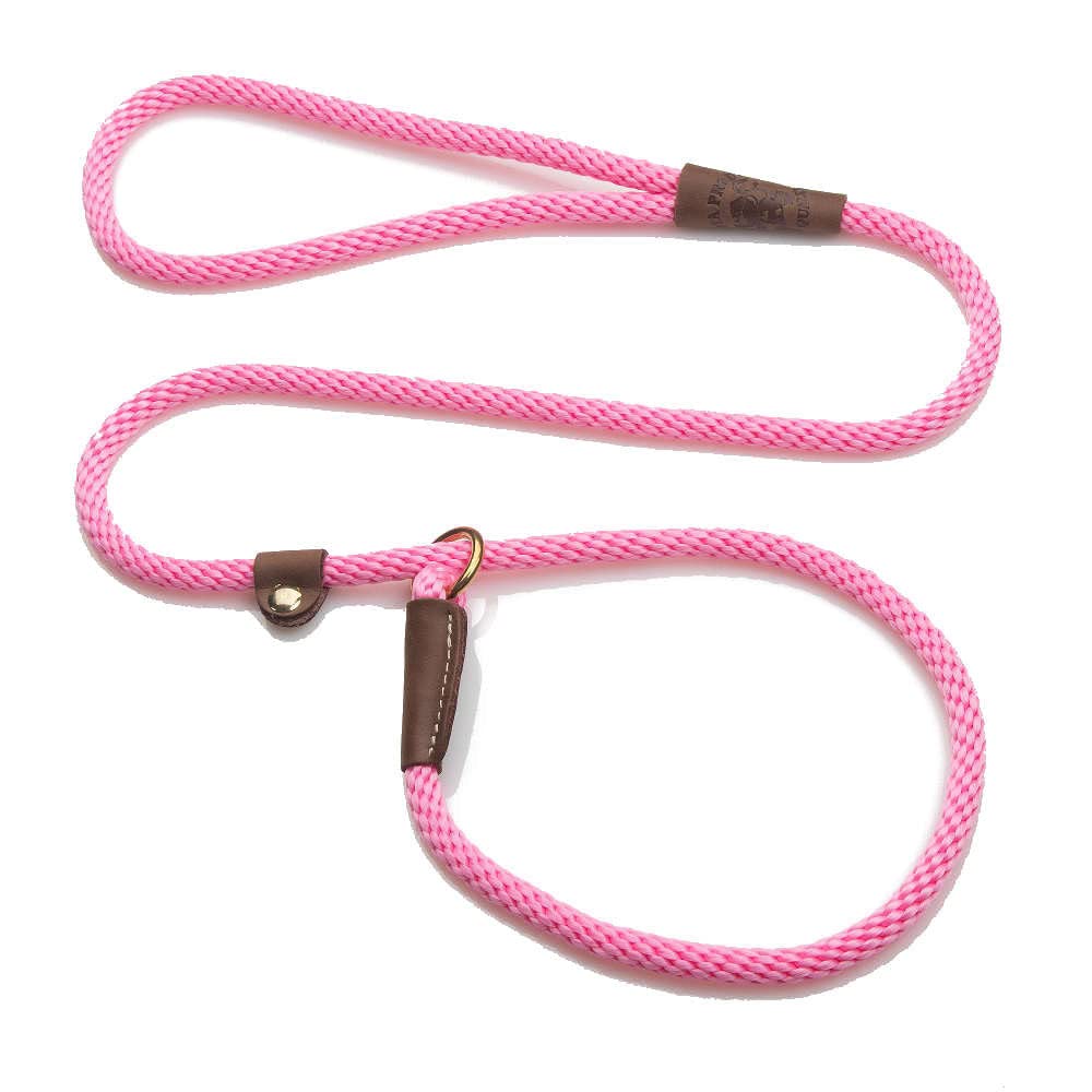 Mendota Pet Slip Leash pink 3/8in 4ft shows compact training combo for small dogs
