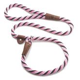 Mendota Pet Slip Leash pink chocolate outer view highlights durable slip design for walking