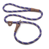 Mendota Pet slip leash in purple confetti for training and comfortable handling.