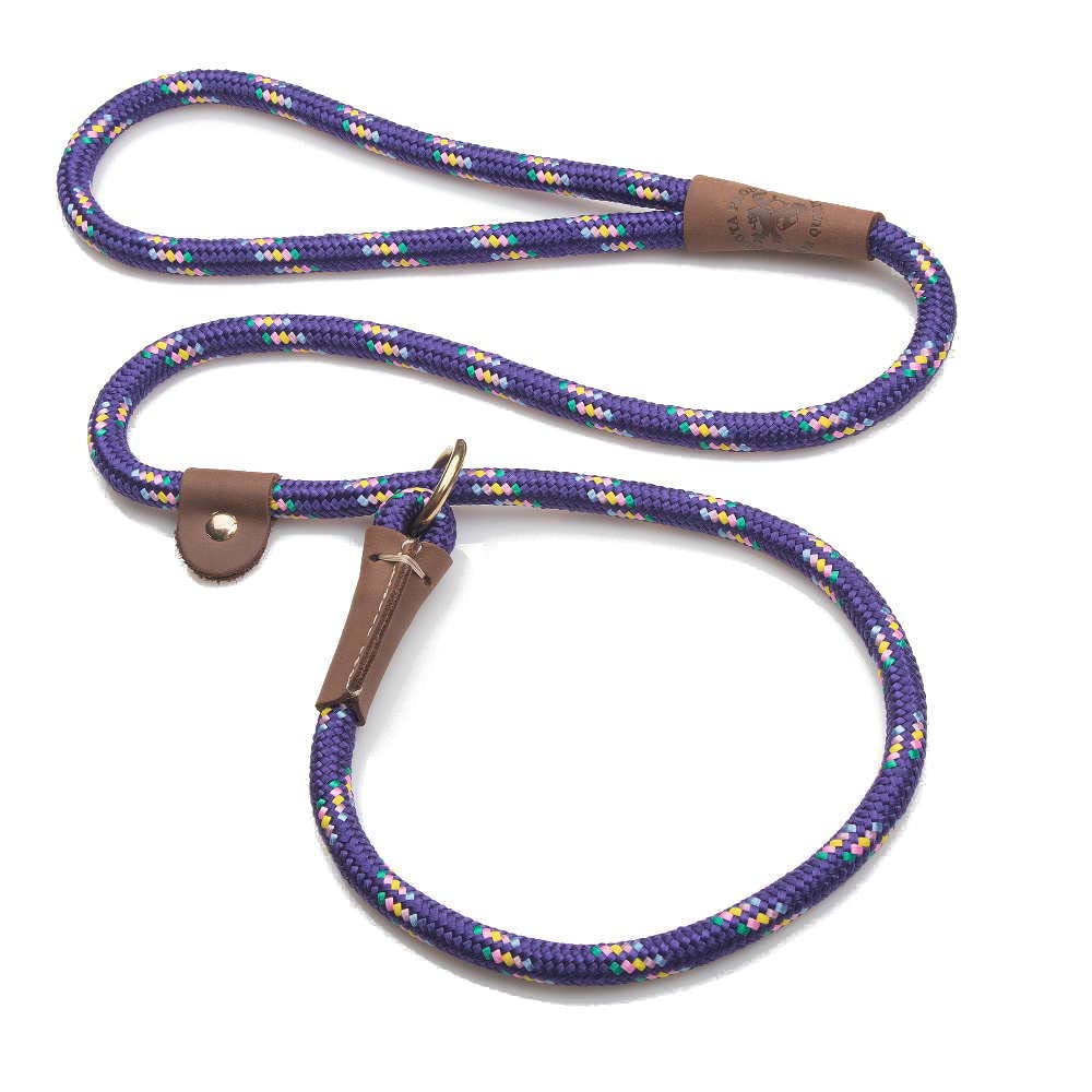Mendota Pet Slip Leash Purple Confetti overview for training ease
