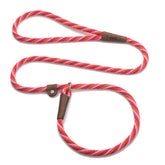 Mendota Pet Slip Leash taffy 6ft closeup highlights durable braided rope for comfortable handling.