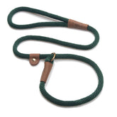Mendota Pet slip leash USA-made hunter green 6ft in close-up for secure daily walks.