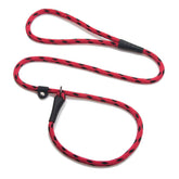 Mendota Pet Slip Leash shows leather splices with USA-made durability for training.