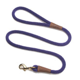 Mendota Pet Snap Leash closeup of British-style braid purple for confident daily walks.