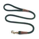 Mendota Snap Leash in hunter green showing British-style braid for comfortable daily walks.