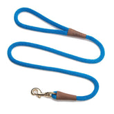 Mendota Pet Snap Leash British-style braided lead in blue, ideal for daily walks.