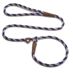 Mendota Slip Leash Amethyst 6ft shown in use with soft, controlled training for active dogs.