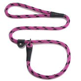 Mendota slip leash raspberry closeup shows soft grip ideal for training sessions.