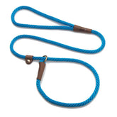 Mendota Slip Leash blue 4ft handle delivers comfortable training control.
