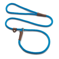 Mendota Slip Leash blue 4ft handle delivers comfortable training control.