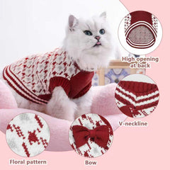 MengMengDa small dog sweater V-neck design aids easy toilet access