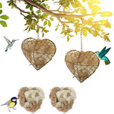 Menkxi heart-shaped nesting house outdoors provides a durable bird shelter.