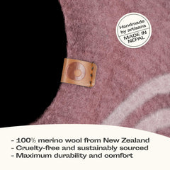Meowfia Cat Cave merino wool texture highlighting natural warmth and softness.