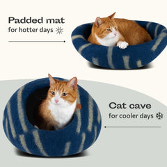 Meowfia eco-friendly material—chemical-free wool for a healthy, cozy retreat.