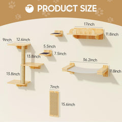 MeowHomm cat wall shelves 3-steps demonstrates multi-level climbing for kittens and exploration