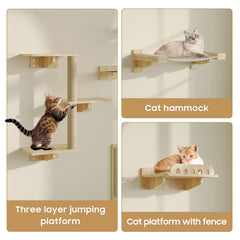 MeowHomm cat wall shelves jumping platform provides elevated vantage point for curious cats and play