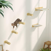 MeowHomm cat wall shelves perch platform offers space-saving elevated play for cats.