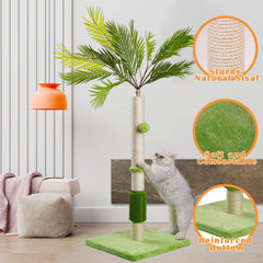 MeowHomm natural sisal rope wrapped surface for durable scratching