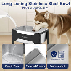 MeoWriental stainless steel bowl close view ensures clean rust-resistant drinking