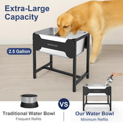 MeoWriental tip-proof stand prevents spills for cleaner floors