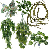 MEPHAN reptile plant branch 47 inch bendable for customized terrarium decor and climbing enrichment
