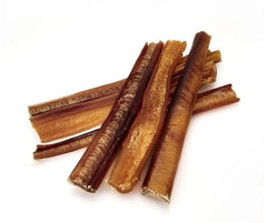 Pets Plus Premium Bart's Bully Sticks 6-inch bulk pack demonstrates mess-free, odor-free dog chews.