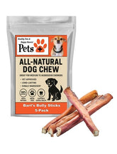 Pets Plus Premium Bart's Bully Sticks 6-inch packaging shows a long-lasting, natural chew.