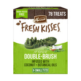 Merrick Fresh Kisses double brush small-dog chews shown for tiny breeds and dental cleaning