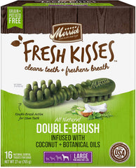 Merrick Fresh Kisses double-brush design close-up showing cleaning texture