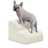 Mesa Lemon dog stairs two-step beige for small dogs with compact, easy-access design