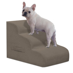 Mesa Lemon dog steps two-step front view shows sturdy climb support.