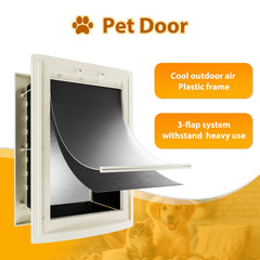 mestyl dog door flap opening shows ample space for medium dogs