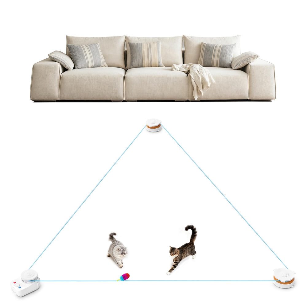Metiya interactive cat toy with stable base keeps indoor cats safe during play.