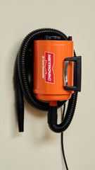 MetroVac Steel Commander side view highlights compact, portable design for mobile grooming