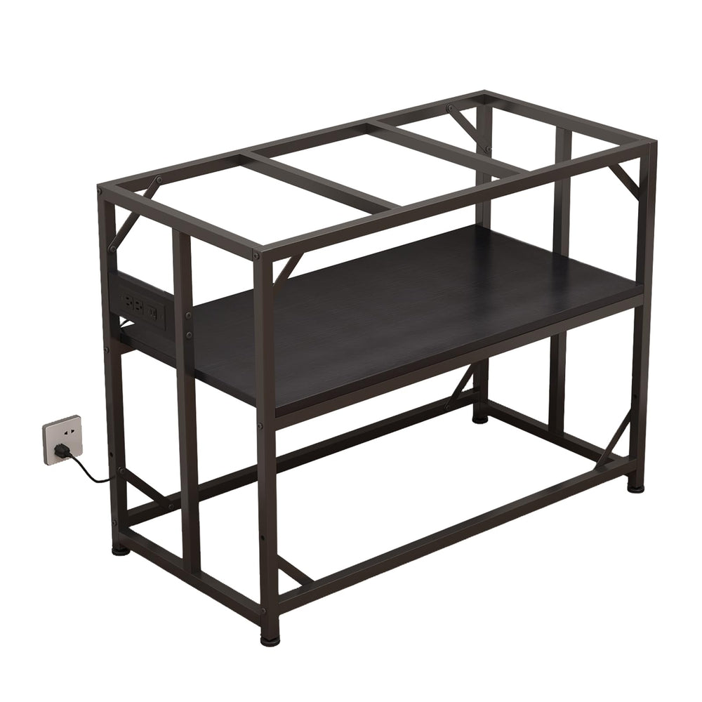 METYERRY aquarium stand front view showing sturdy frame suitable for heavy tanks