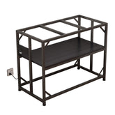 METYERRY aquarium stand front view showing sturdy frame suitable for heavy tanks