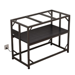 METYERRY aquarium stand front view showing sturdy frame suitable for heavy tanks