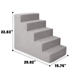 MEWANG Dog Stairs 4-steps provide reliable access to furniture for medium dogs.
