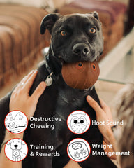 Mewlmart Giggle Ball natural-rubber emphasizes safe chewing for aggressive chewers.
