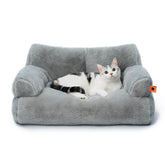 MEWOOFUN cat bed removable cover grey for easy washing and quick cleaning