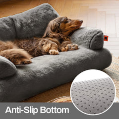 MEWOOFUN dog couch with machine washable cover for quick cleanup.