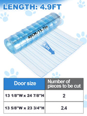 MEWTOGO cut-to-size flap demonstrates flexible sizing for various pet-door frames