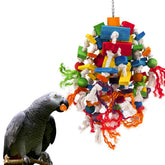 MEWTOGO large parrot toy multicolored blocks for engaging, mentally stimulating play