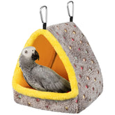 MEWTOGO large winter bird nest inside cage offers warm shelter for macaws and amazons