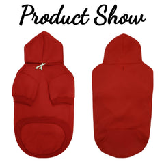 Mfiker dog hoodie red fabric texture adds sporty, stylish winter look.